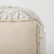 Mercana Ekanta Cream/Beige Patterned Cotton Pouf