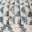 Mercana Eshana Cream Wool and Denim Patterned Pouf