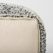 Mercana Ekiya Black/White Yarn and Wool Patterened Pouf