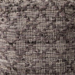 Mercana Falguni Gray Leather and Cotton Patterned Pouf Clearance
