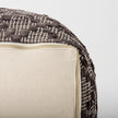 Mercana Falguni Gray Leather and Cotton Patterned Pouf Clearance