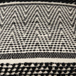 Mercana Garima Black/White Wool and Cotton Patterned Pouf Clearance