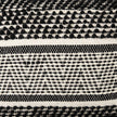 Mercana Garima Black/White Wool and Cotton Patterned Pouf Clearance