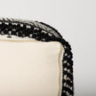 Mercana Garima Black/White Wool and Cotton Patterned Pouf Clearance