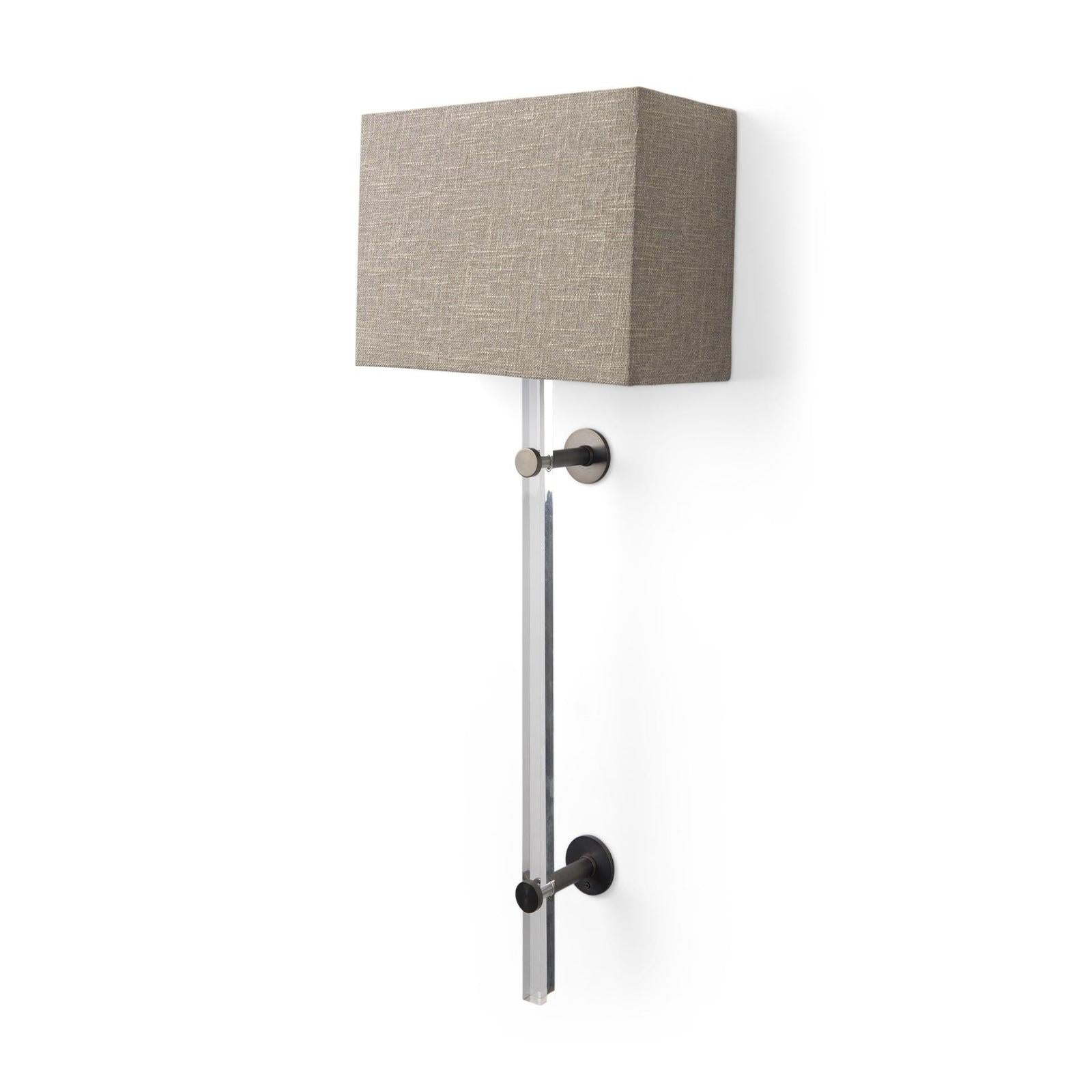 Mercana Kinsley Beige Shade W/Transparent Body Wall Sconce Clearance