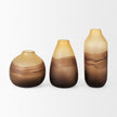Mercana Pyla Yellow/Brown Glass Sand Dune Inspired Vase
