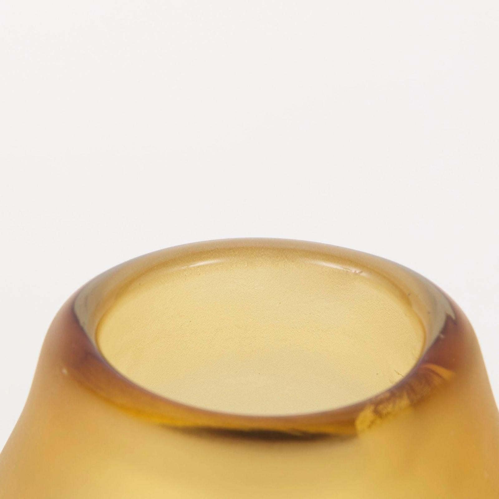 Mercana Pyla Yellow/Brown Glass Sand Dune Inspired Vase