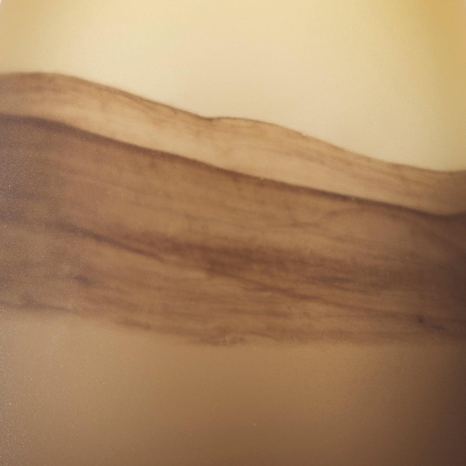 Mercana Pyla Yellow/Brown Glass Sand Dune Inspired Vase