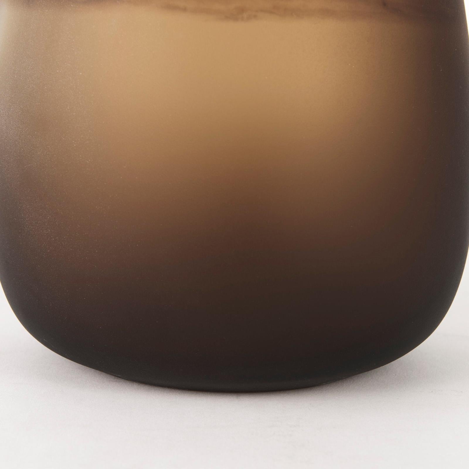 Mercana Pyla Yellow/Brown Glass Sand Dune Inspired Vase