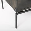 Mercana Ward Brown Wood and Iron 3 Drawer Accent Cabinet