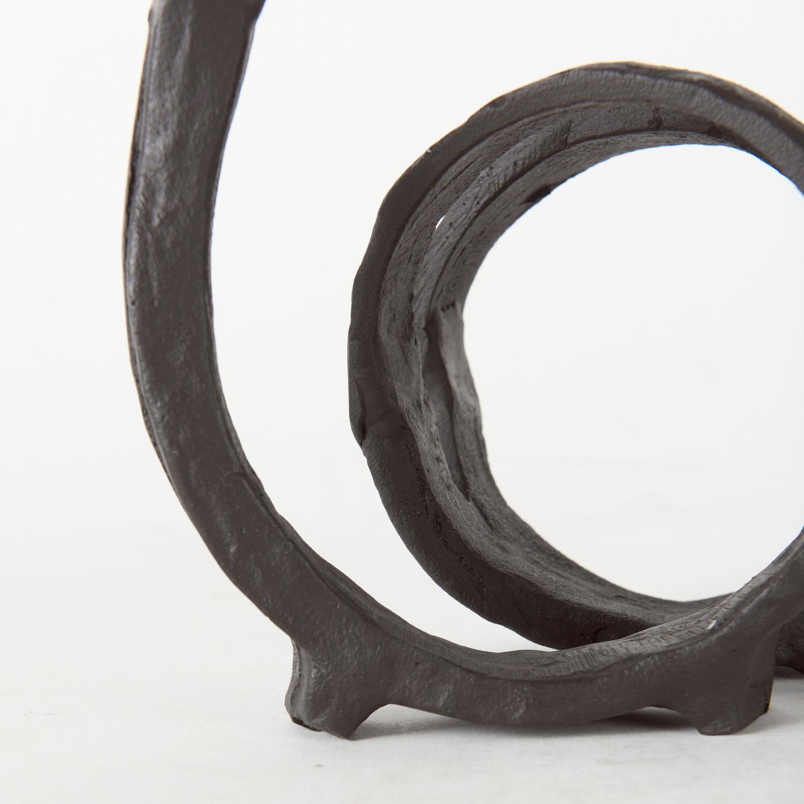 Mercana Stanislaw Black Metal Infinite Ribbon Sculpture