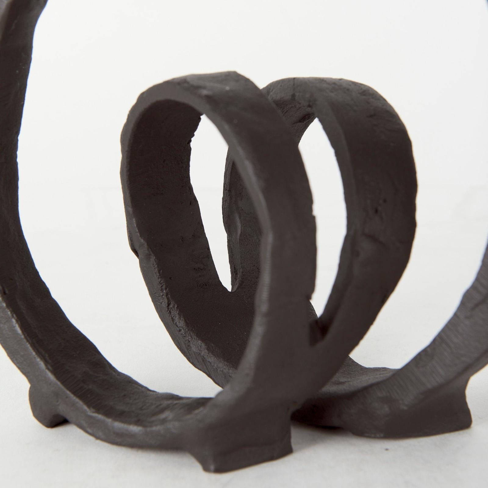 Mercana Stanislaw Black Metal Infinite Ribbon Sculpture