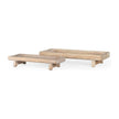 Mercana Carver White Washed Wood Trays- Set of 2