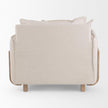 Mercana Roy Upholstered and Brown Wood Frame Arm Chair Clearance