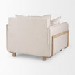 Mercana Roy Upholstered and Brown Wood Frame Arm Chair Clearance