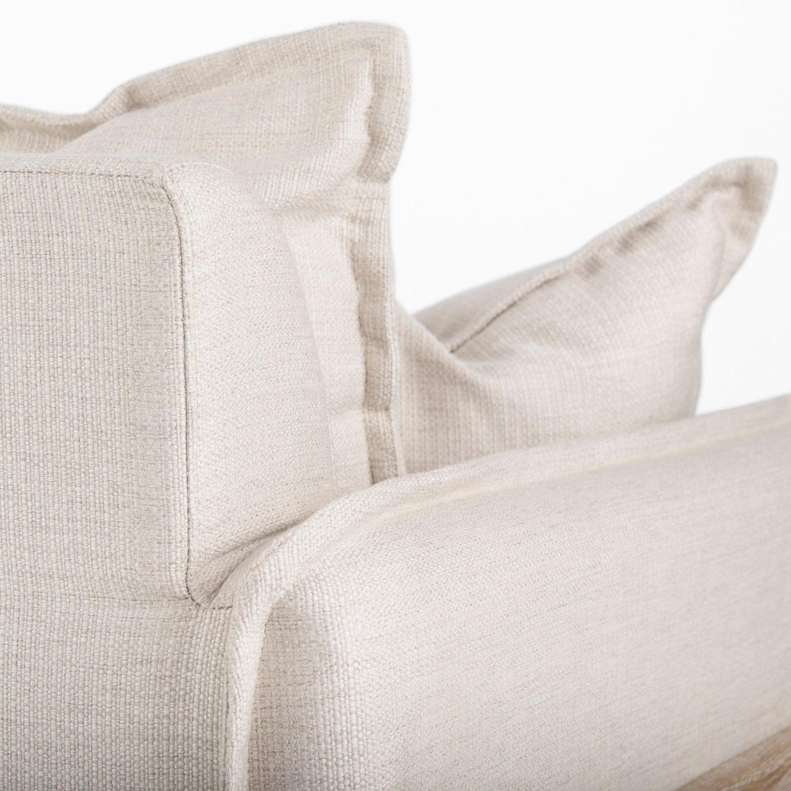 Mercana Roy Upholstered and Brown Wood Frame Arm Chair Clearance