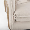 Mercana Roy Upholstered and Brown Wood Frame Arm Chair Clearance