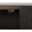 Mercana Darwin Brown Solid Wood Gold Metal Base 4 Cabinet Door Sideboard