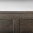 Mercana Darwin Brown Solid Wood Gold Metal Base 4 Cabinet Door Sideboard
