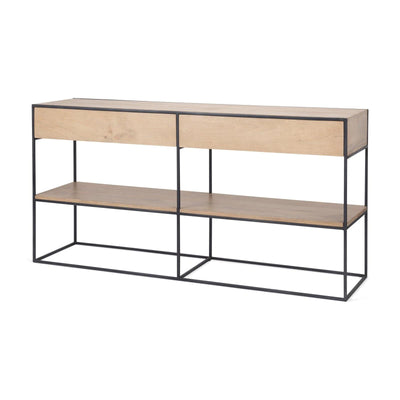 Mercana Morris Metal Frame 2 Drawer Console Table Clearance
