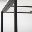 Mercana Nathan Square Top White Marble and Black Metal End/Side Table Clearance