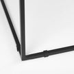 Mercana Nathan Square Top White Marble and Black Metal End/Side Table Clearance