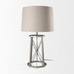 Mercana Raen Gray Metal Octagonal Base w/Beige Shade Table Lamp Clearance
