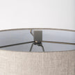 Mercana Raen Gray Metal Octagonal Base w/Beige Shade Table Lamp Clearance