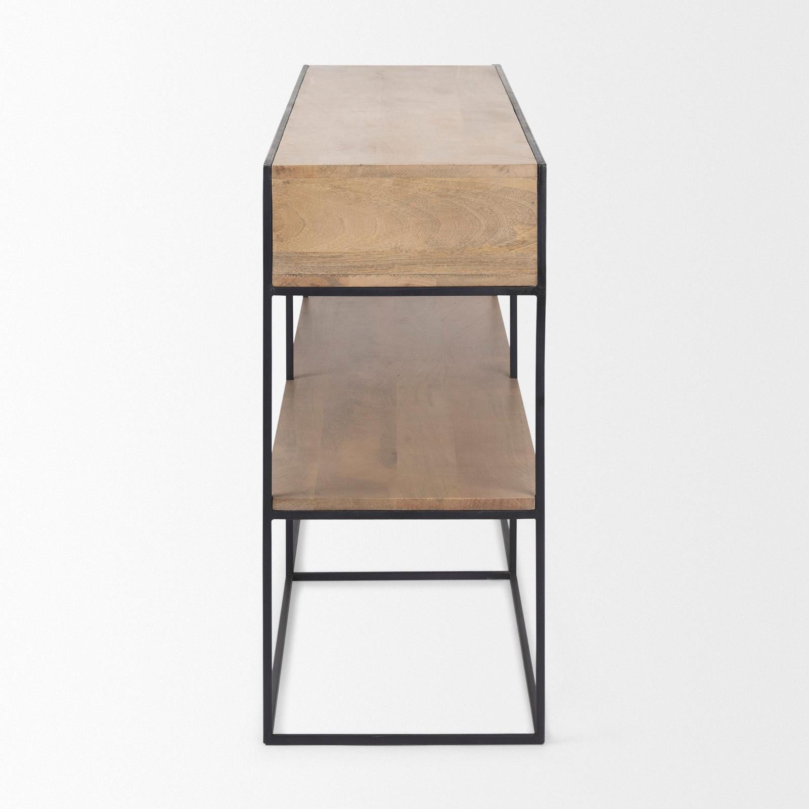 Mercana Morris Metal Frame 2 Drawer Console Table Clearance