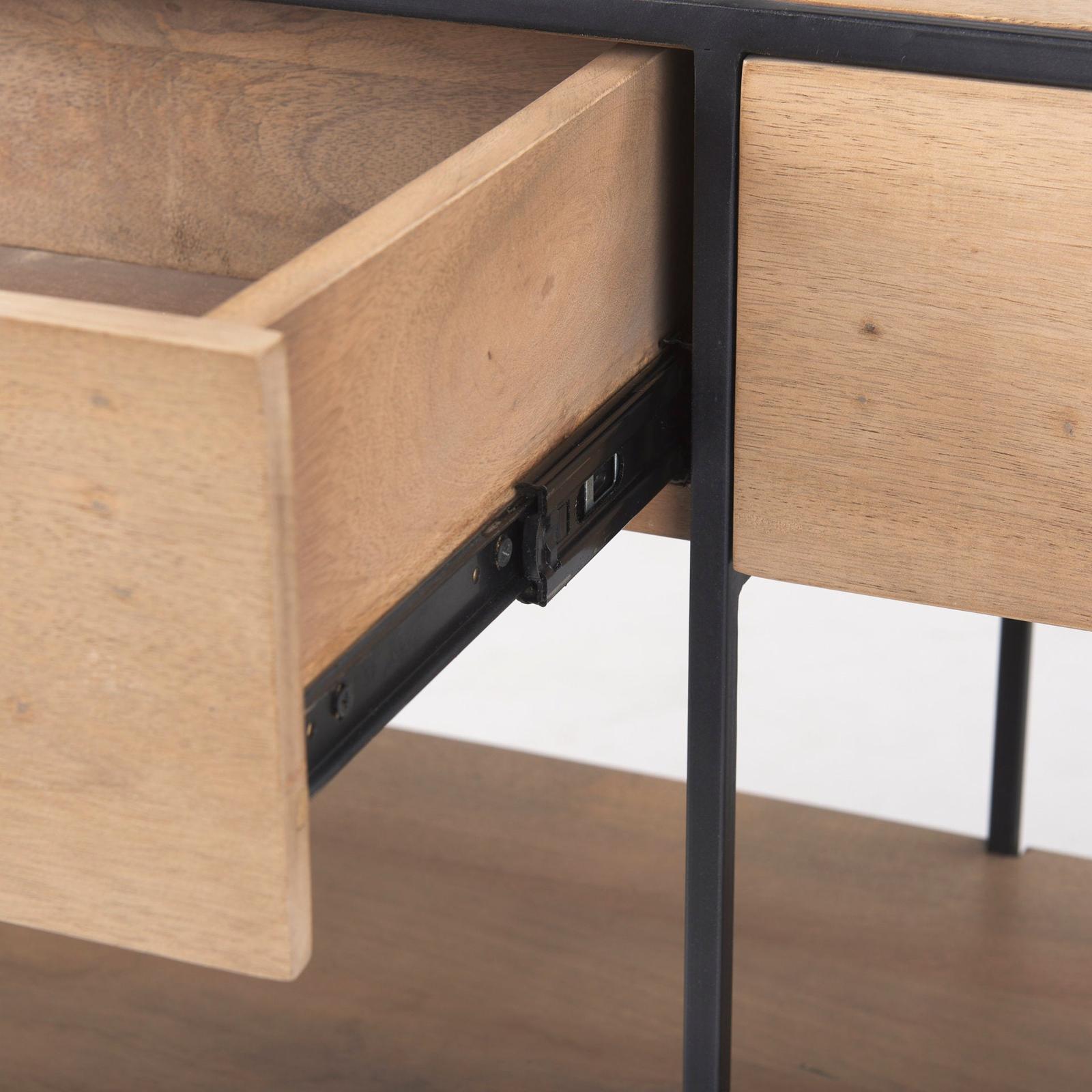 Mercana Morris Metal Frame 2 Drawer Console Table Clearance