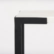 Mercana Lucas White Marble W/Black Iron Frame Accent Tables- Set of 2