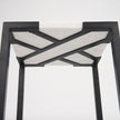 Mercana Lucas White Marble W/Black Iron Frame Accent Tables- Set of 2