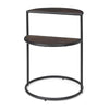 Mercana Arlo Brown Wood W/Black Metal End Table Clearance