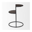 Mercana Arlo Brown Wood W/Black Metal End Table Clearance