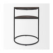 Mercana Arlo Brown Wood W/Black Metal End Table Clearance