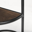 Mercana Arlo Brown Wood W/Black Metal End Table Clearance