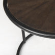Mercana Arlo Brown Wood W/Black Metal End Table Clearance