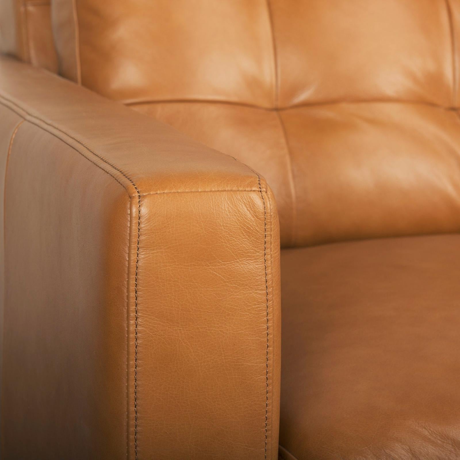 Mercana Olaf Tan Leather Sofa Clearance