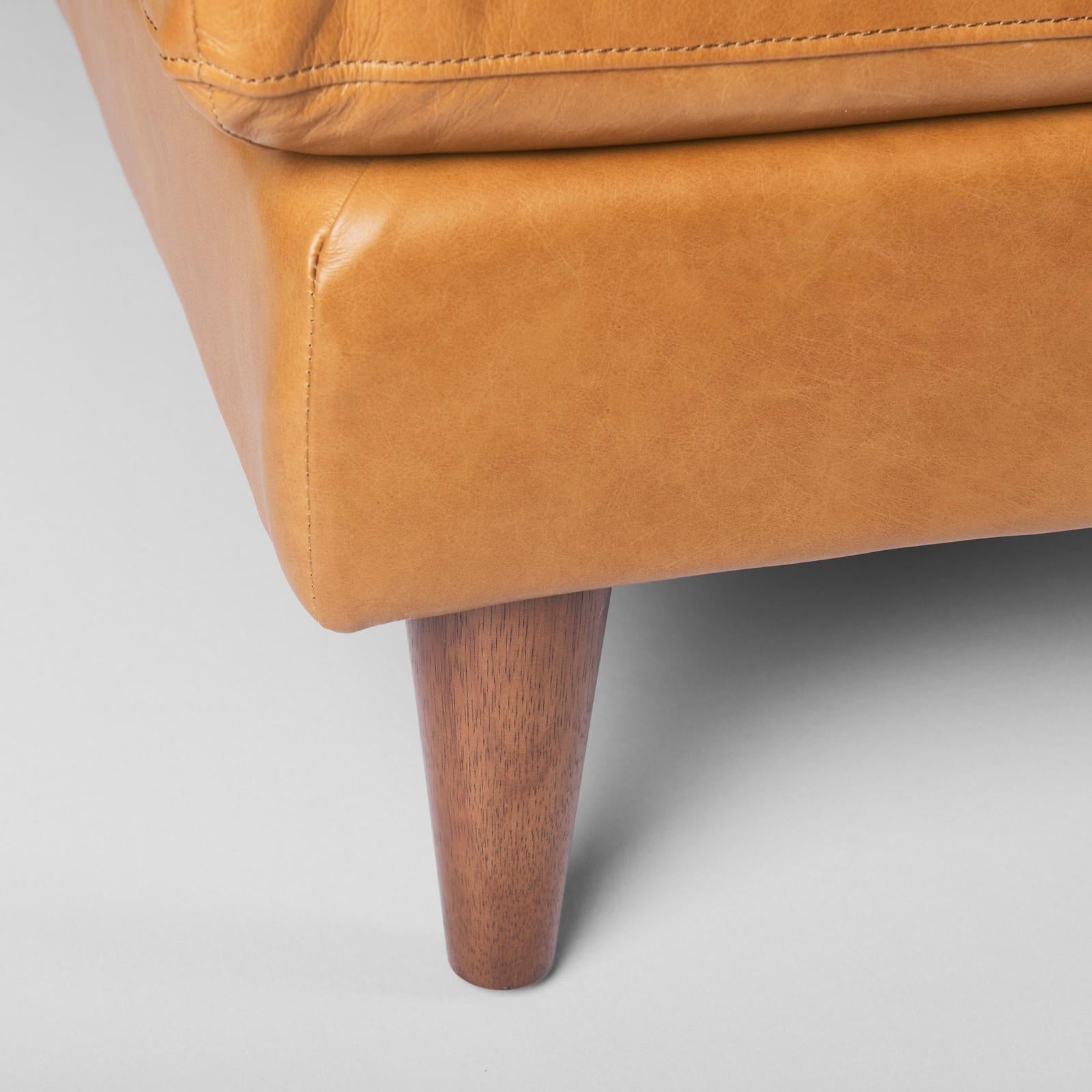 Mercana Elton Tan Leather Right Chaise Sectional Clearance