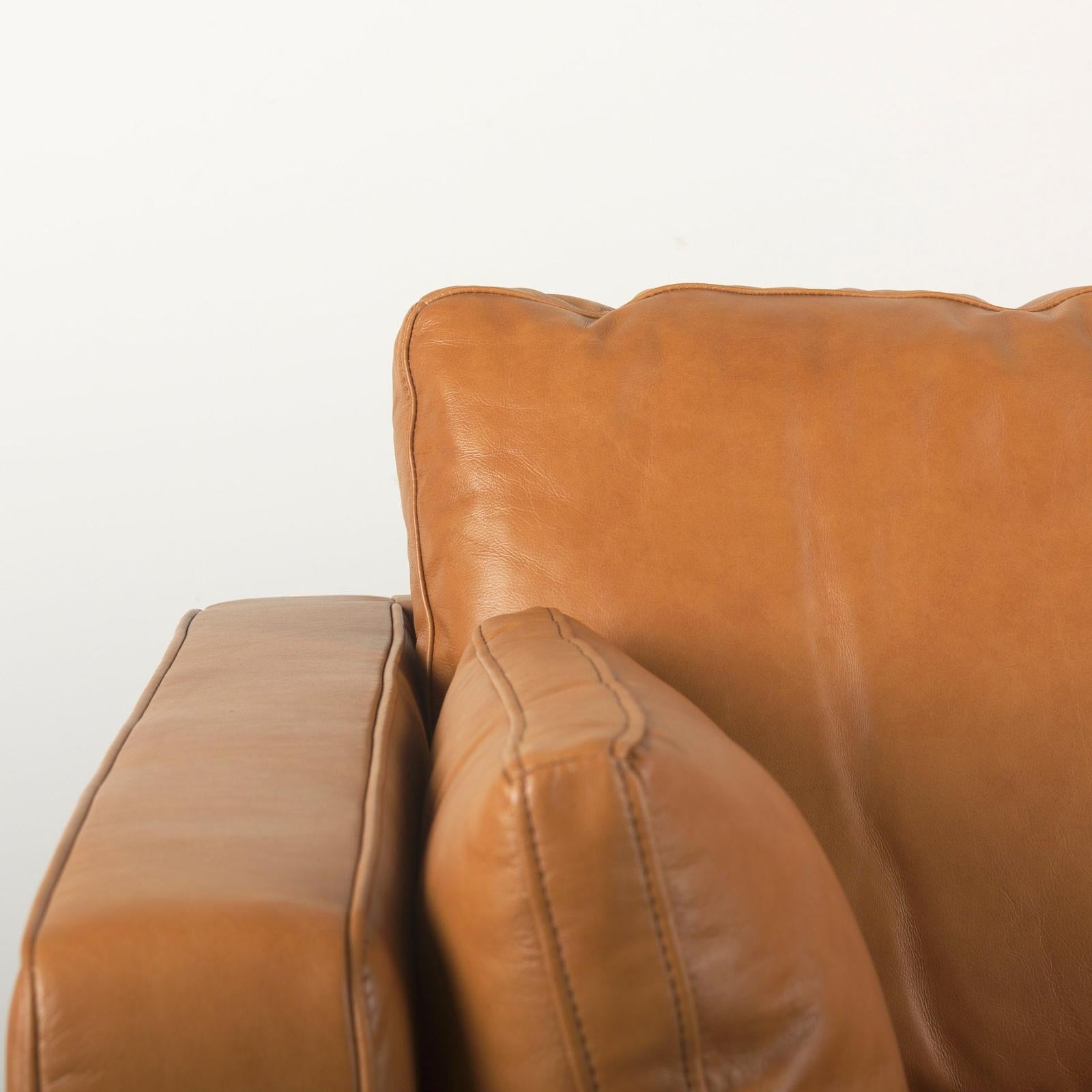 Mercana Elton Tan Leather Sofa Clearance