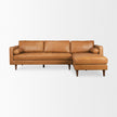 Mercana Svend Tan Leather Chaise Sectional Clearance