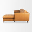 Mercana Svend Tan Leather Chaise Sectional Clearance