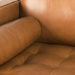 Mercana Svend Tan Leather Chaise Sectional Clearance