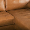 Mercana Svend Tan Leather Chaise Sectional Clearance