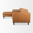 Mercana Svend Tan Leather Chaise Sectional Clearance