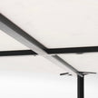 Mercana Lucas White Marble Top Black Metal Base Coffee Table