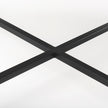 Mercana Lucas White Marble Top Black Metal Base Coffee Table