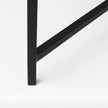 Mercana Lucas White Marble Top Black Metal Base Coffee Table