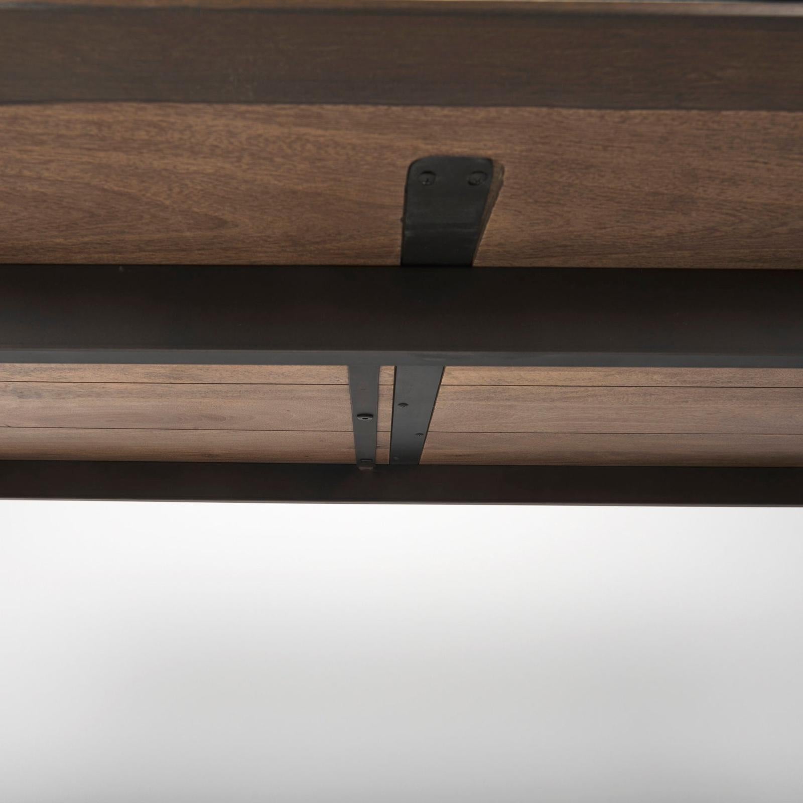 Mercana Nicholas Brown Solid Wood Top Metal/Wood Leg Dining Table Clearance