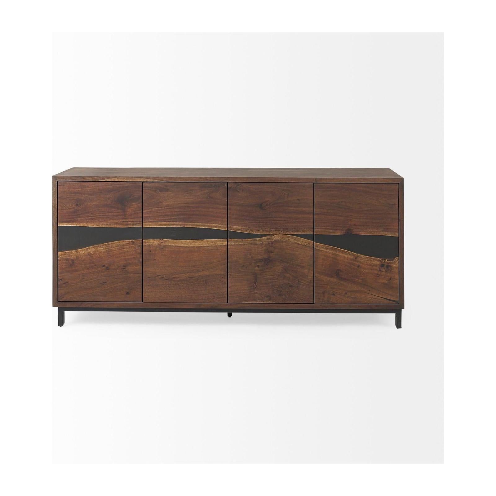 Mercana Hemlock Brown Wood Sideboard